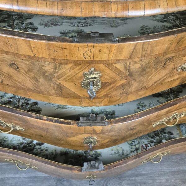 Chest of Drawers Baroque 1780 Walnut - Image 13