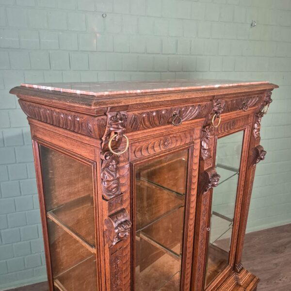 Display Case Gründerzeit 1880 Oak - Image 7