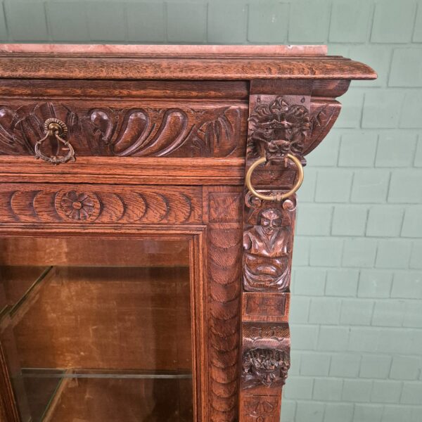Display Case Gründerzeit 1880 Oak - Image 10