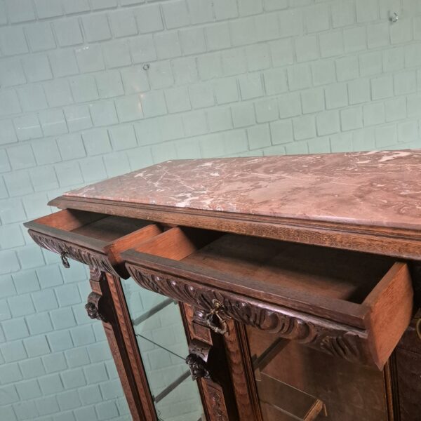 Display Case Gründerzeit 1880 Oak - Image 17
