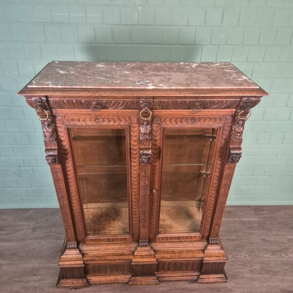 Display Case Gründerzeit 1880 Oak - Image 3