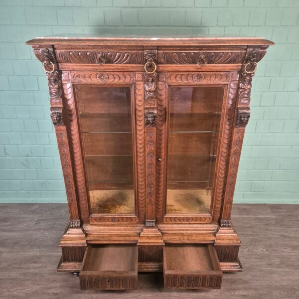 Display Case Gründerzeit 1880 Oak - Image 18