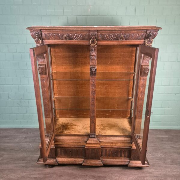 Display Case Gründerzeit 1880 Oak - Image 14