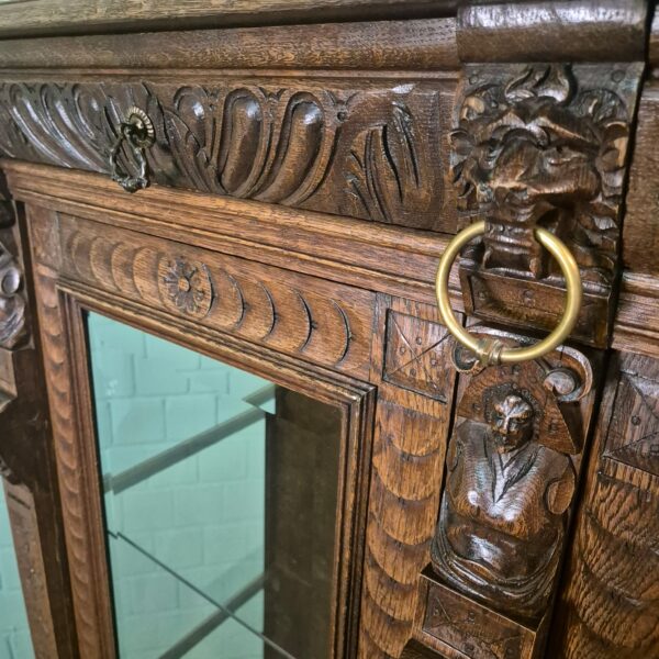 Display Case Gründerzeit 1880 Oak - Image 20