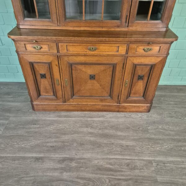 Bookcase Jugendstil 1900 Oak - Image 9