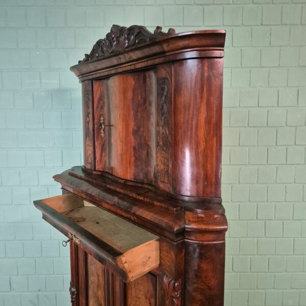 Corner Cabinet Biedermeier 1840 Mahogany - Image 19