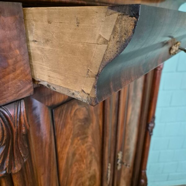 Corner Cabinet Biedermeier 1840 Mahogany - Image 21