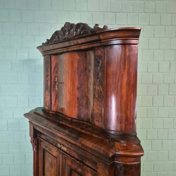 Corner Cabinet Biedermeier 1840 Mahogany - Image 11