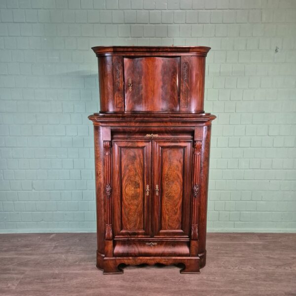 Corner Cabinet Biedermeier 1840 Mahogany - Image 3