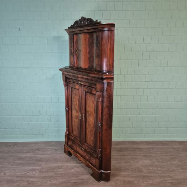 Corner Cabinet Biedermeier 1840 Mahogany - Image 2