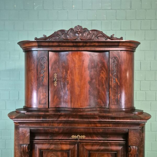 Corner Cabinet Biedermeier 1840 Mahogany - Image 12