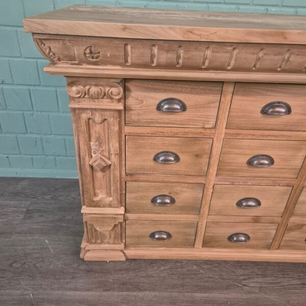 Chest of Drawers Sideboard Anna Teak 1,25 m - Image 9