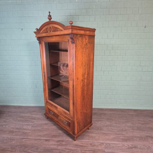 Display Cabinet Jugendstil 1900 Walnut - Image 3