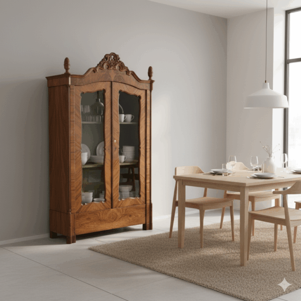 Display Case Louis Philippe 1860 Mahogany - Image 2
