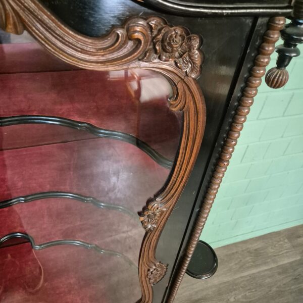 Display Case Biedermeier 1850 Veneer - Image 9