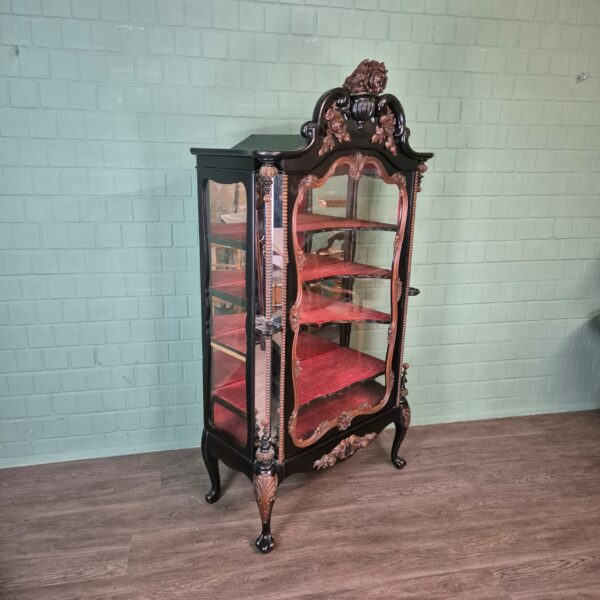 Display Case Biedermeier 1850 Veneer