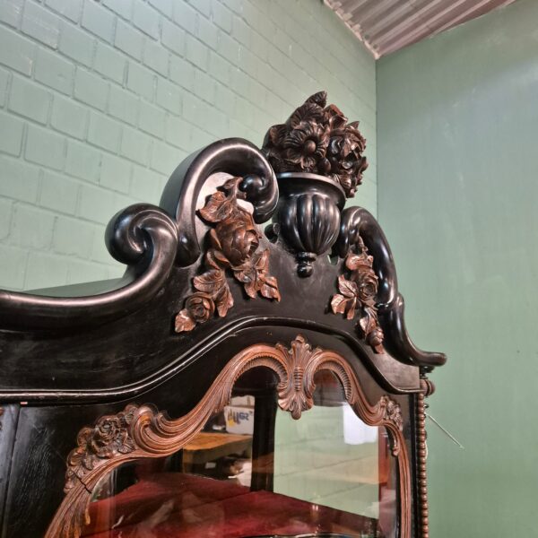 Display Case Biedermeier 1850 Veneer - Image 14