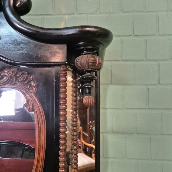 Display Case Biedermeier 1850 Veneer - Image 11