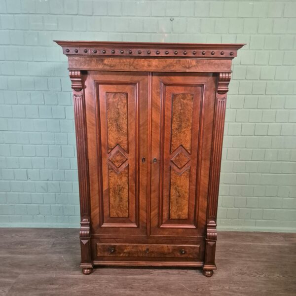 Wardrobe Gründerzeit 1880 Walnut - Image 2