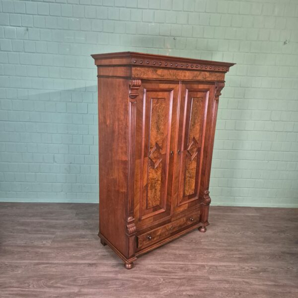 Wardrobe Gründerzeit 1880 Walnut