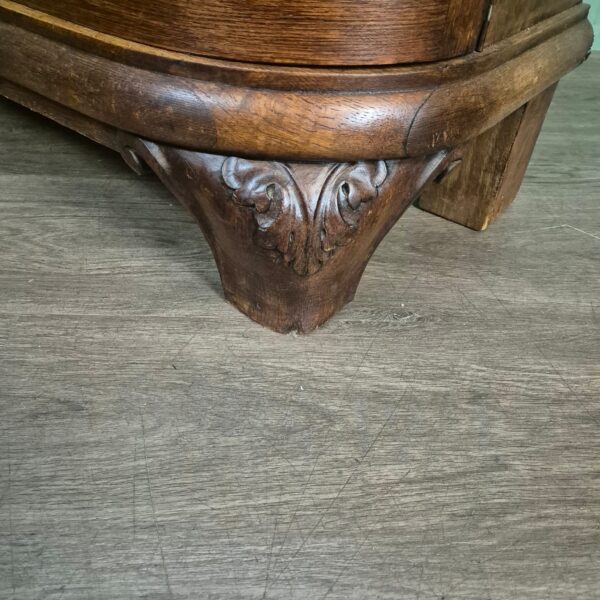 Display Cabinet Art-Deco 1920 Oak - Image 9