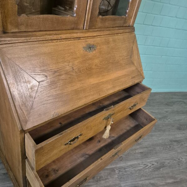 Secretary Biedermeier 1880 Oak - Image 19