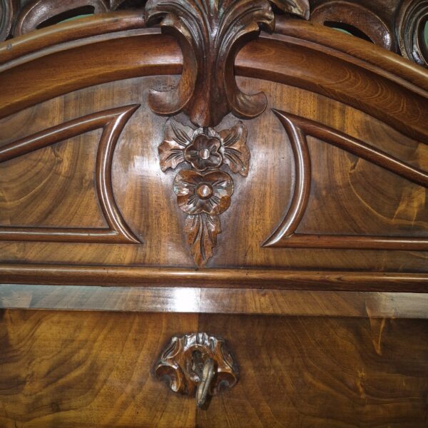 Secretary Biedermeier 1860 Mahogany - Image 4