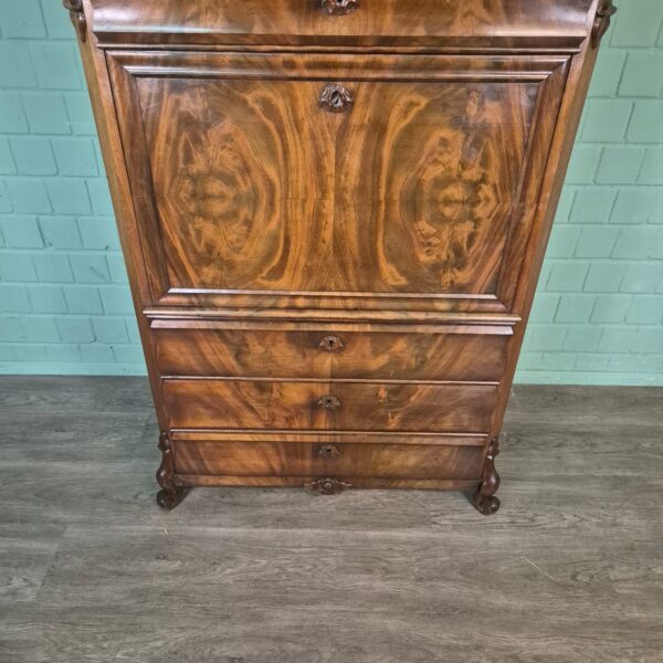 Secretary Biedermeier 1860 Mahogany - Image 8