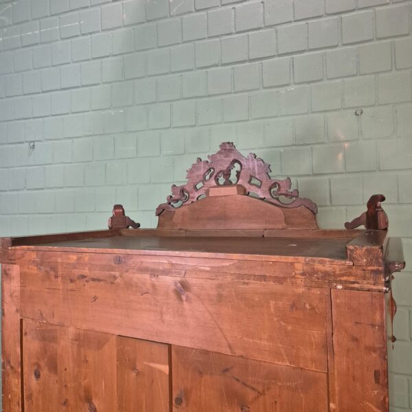 Secretary Biedermeier 1860 Mahogany - Image 18