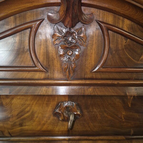 Secretary Biedermeier 1860 Mahogany - Image 5