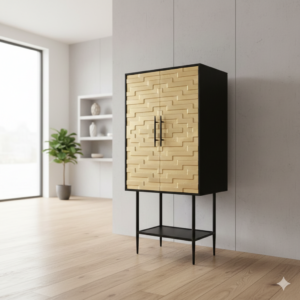 Cabinet My Sons Gold-Black Solid Wood 0,70 m