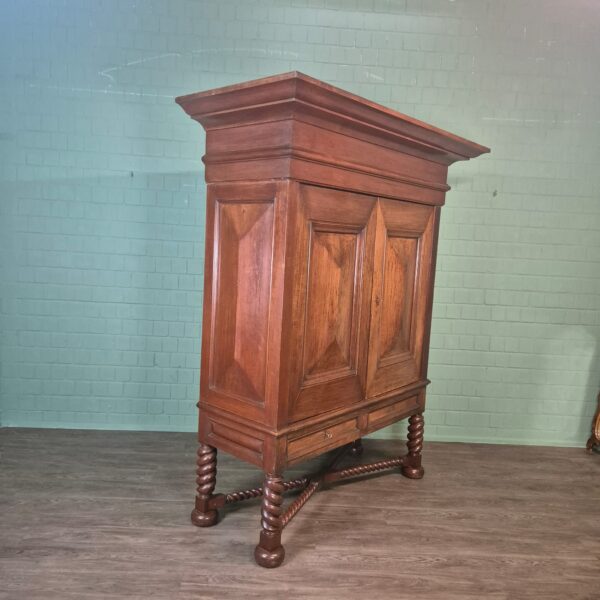 Cross-legged cabinet Gründerzeit 1870 Walnut - Image 4