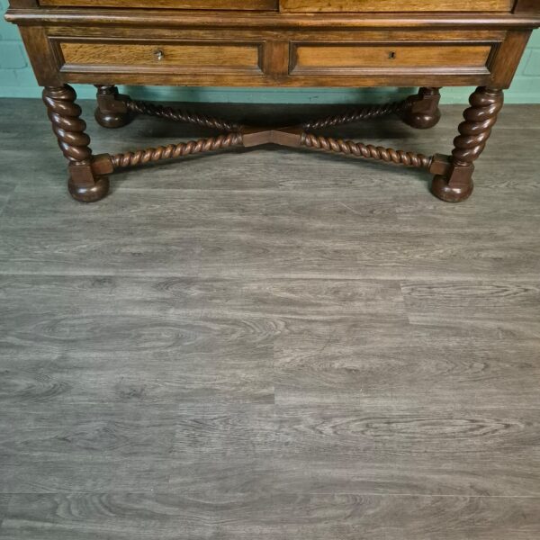 Cross-legged cabinet Gründerzeit 1870 Walnut - Image 8