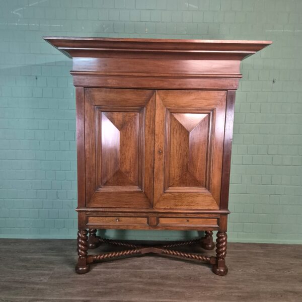 Cross-legged cabinet Gründerzeit 1870 Walnut - Image 2