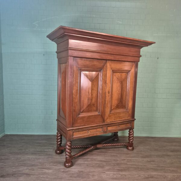 Cross-legged cabinet Gründerzeit 1870 Walnut - Image 3