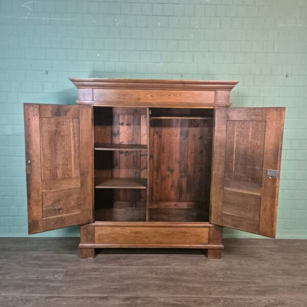 Wardrobe Biedermeier 1820 Oak - Image 9