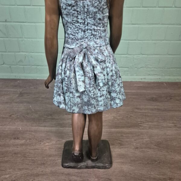 Statue Girl in a Summer Dress Bronze 1,04 m - Image 6