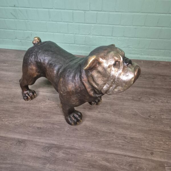 Statue Dog Bulldog Bronze 0,72 m