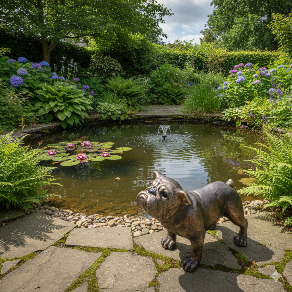 Statue Dog Bulldog Bronze 0,72 m - Image 2
