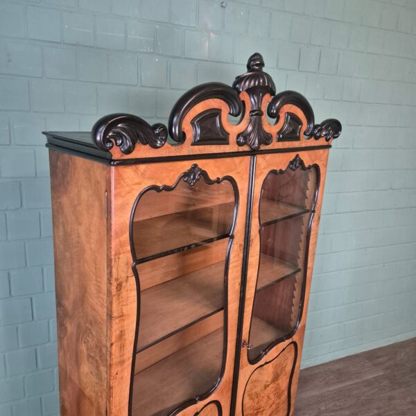 Cabinet Biedermeier 1860 Walnut - Image 4