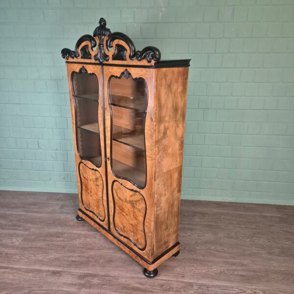 Cabinet Biedermeier 1860 Walnut - Image 3