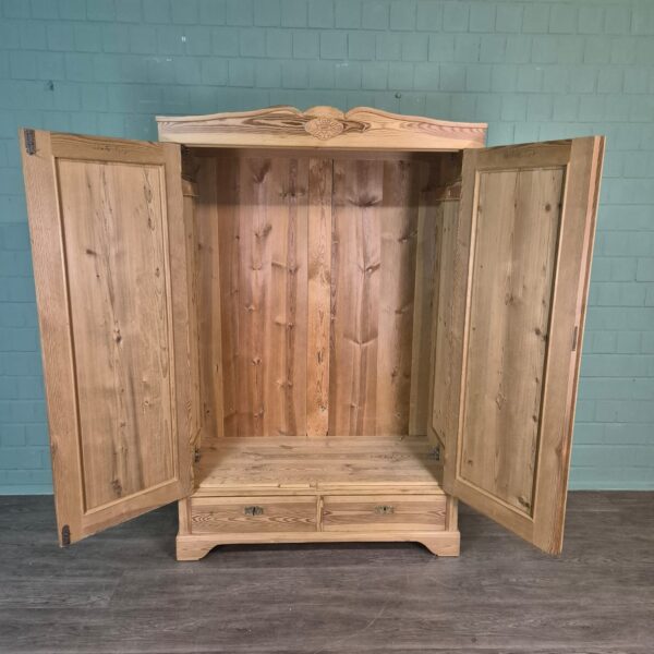 Wardrobe Jugendstil 1900 Pine - Image 8
