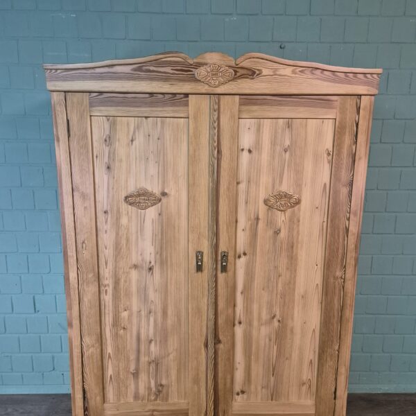 Wardrobe Jugendstil 1900 Pine - Image 4