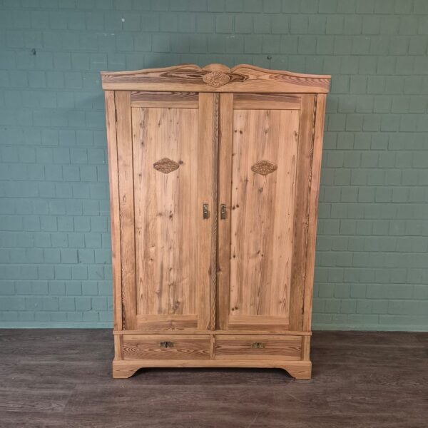 Wardrobe Jugendstil 1900 Pine - Image 2