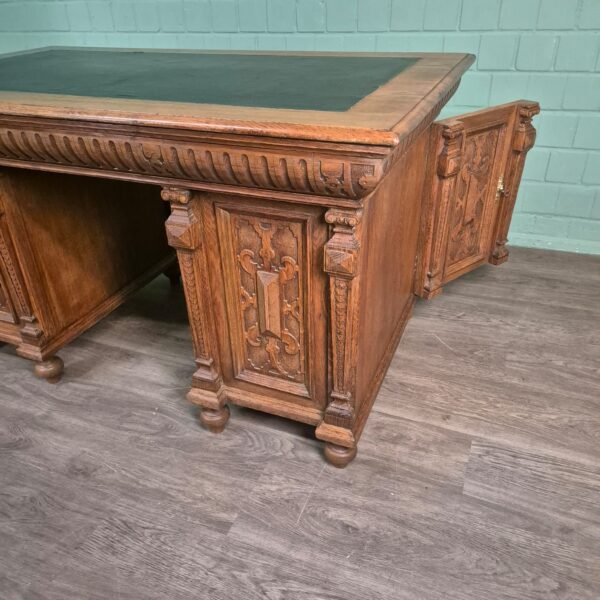 Desk Gründerzeit 1880 Oak - Image 15
