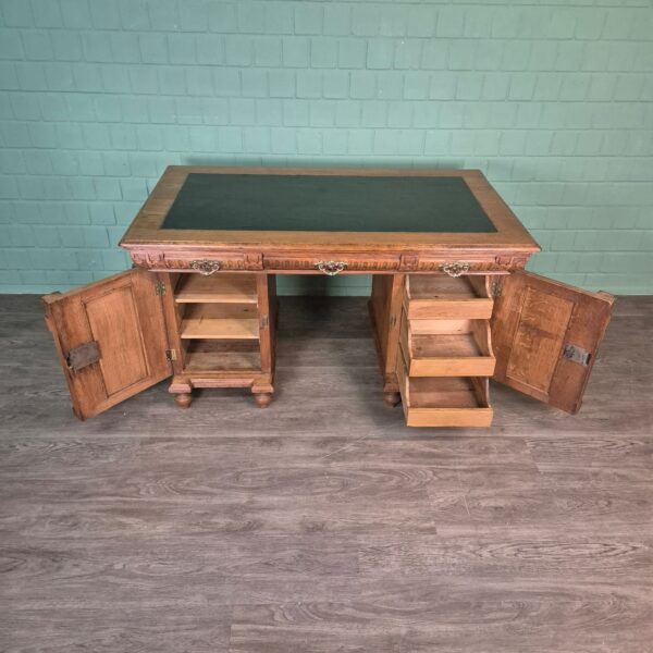 Desk Gründerzeit 1880 Oak - Image 12