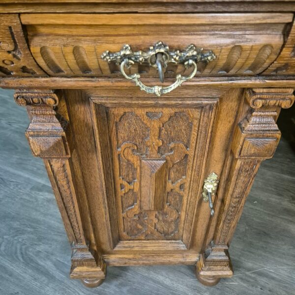 Desk Gründerzeit 1880 Oak - Image 8
