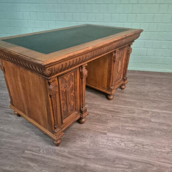 Desk Gründerzeit 1880 Oak - Image 5