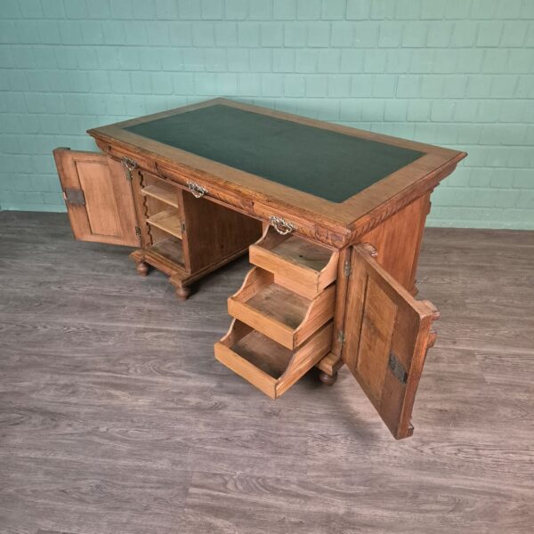 Desk Gründerzeit 1880 Oak - Image 14
