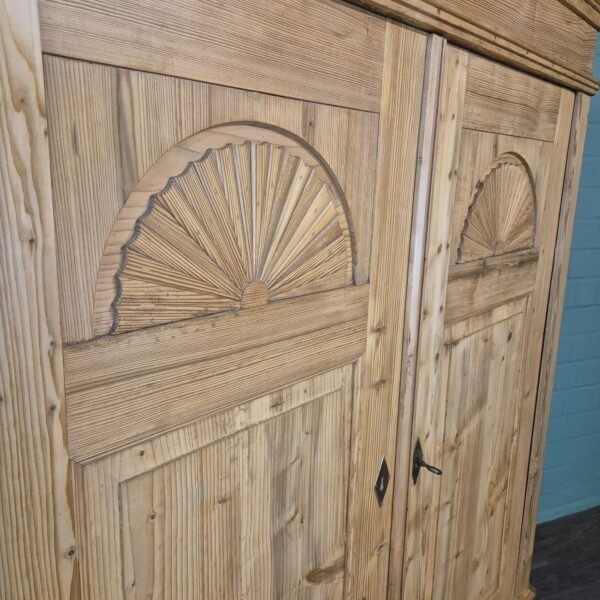 Wardrobe Biedermeier 1840 Pine - Image 5